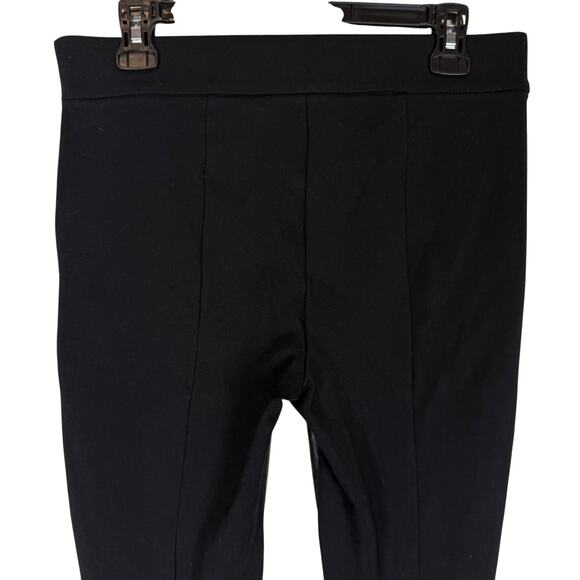 Ann Taylor Leggings Womens 6 Black Stretch Faux Leather Front Panel Side Zip - Picture 6 of 14